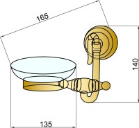Набор Стакан Boheme Medici 10604 + Мыльница 10603