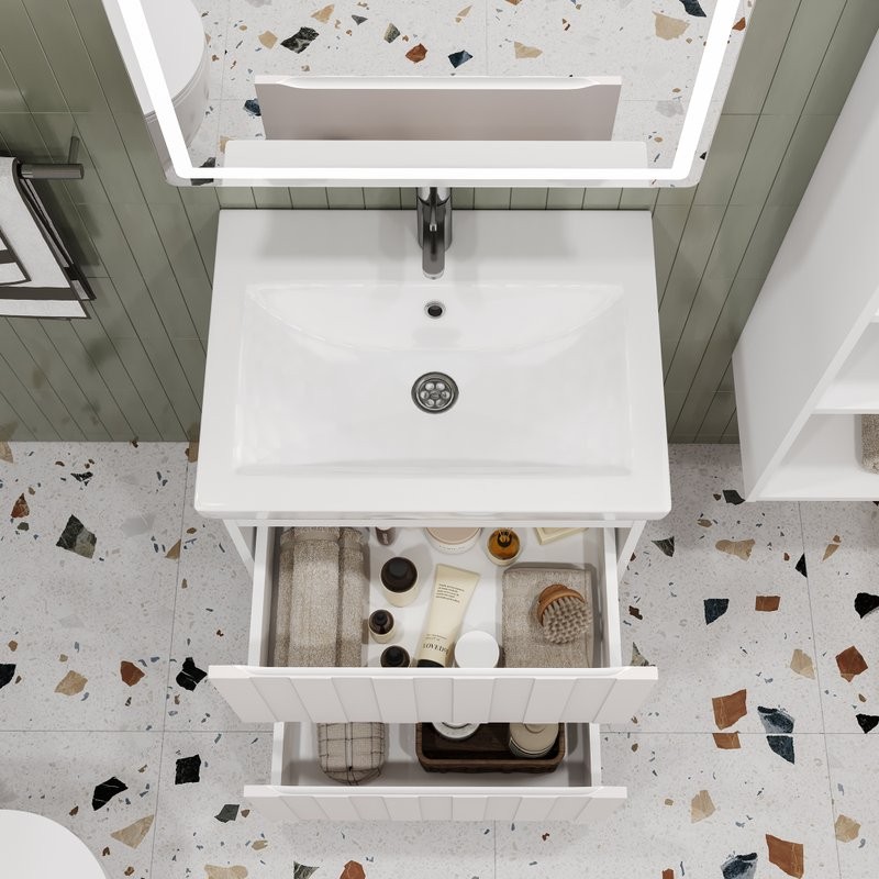 Тумба под раковину без столешницы Vigo Finlay 60 белая