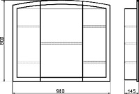 Зеркало-шкаф Comforty Палини 100 белое Зеркало-шкаф Comforty Палини 100 белое