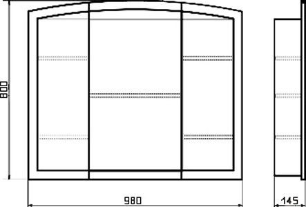 Зеркало-шкаф Comforty Палини 100 белое
