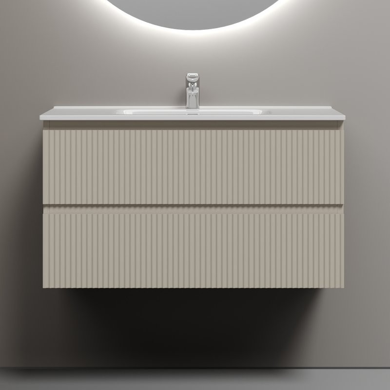 Тумба под раковину Sancos подвесная Snob R 90 Beige Soft SNR90CE