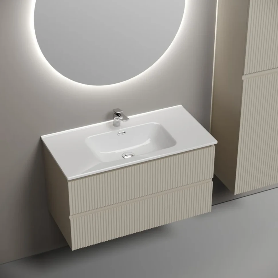 Тумба под раковину Sancos подвесная Snob R 90 Beige Soft SNR90CE
