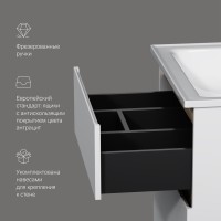 Тумба с раковиной AM.PM X-Joy 65, напольная, белый глянец