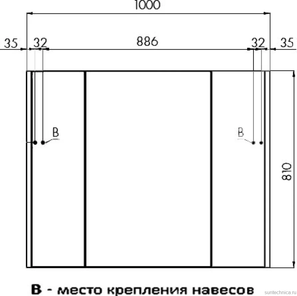 Зеркало-шкаф AQUATON Беверли 100