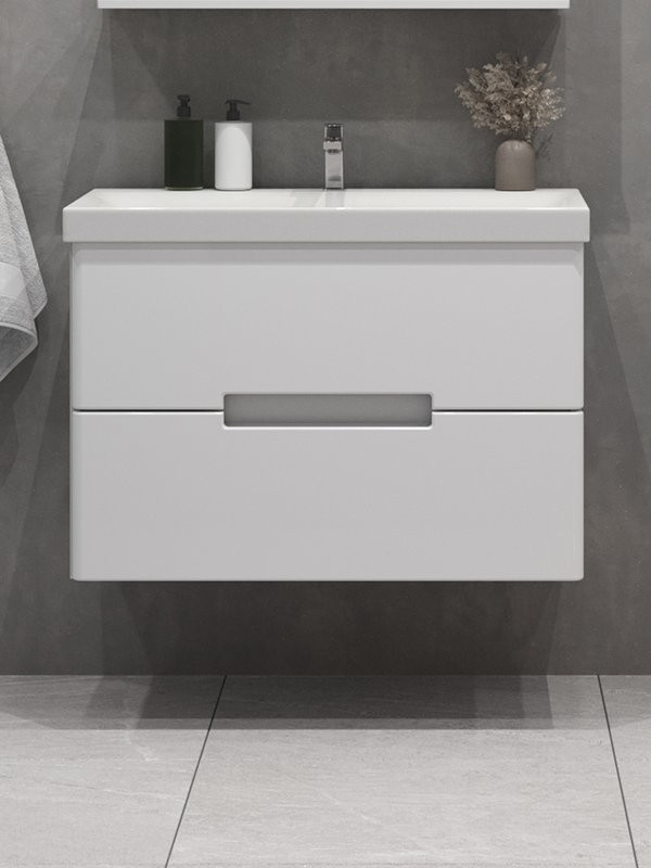 Мебель для ванной комнаты SanStar Ориана 80 подвесная, раковина Cersanit Moduo 80