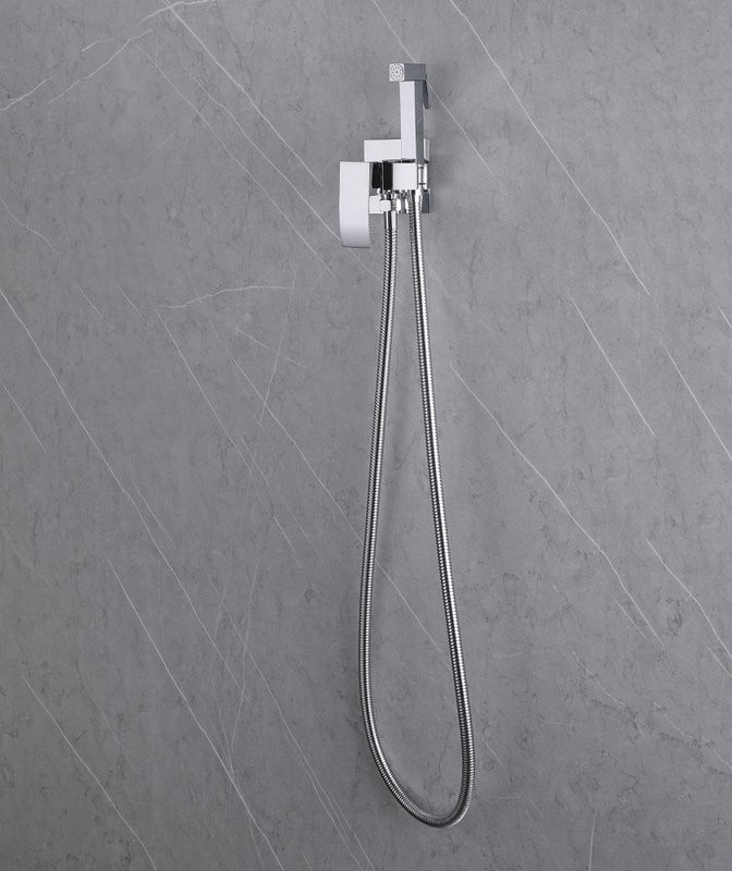 Гигиенический душ Abber Wasserfall AF8625 со смесителем, С ВНУТРЕННЕЙ ЧАСТЬЮ, хром