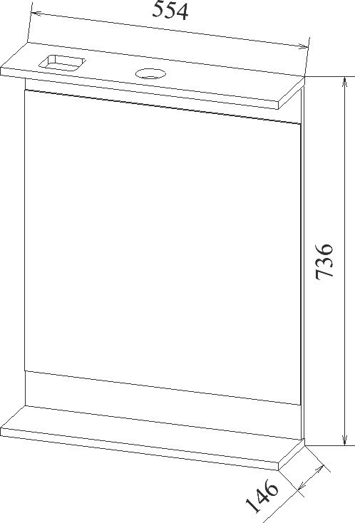 Мебель для ванной комнаты Sanflor Толедо 60, венге, орегон