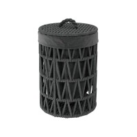 Корзина для белья Wasserkraft Mosel WB-460-S напольная, серая, черная, круглая, текстиль Корзина для белья Wasserkraft Mosel WB-460-S напольная, серая, черная, круглая, текстиль