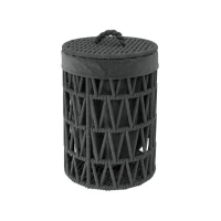 Корзина для белья Wasserkraft Mosel WB-460-S напольная, серая, черная, круглая, текстиль Корзина для белья Wasserkraft Mosel WB-460-S напольная, серая, черная, круглая, текстиль