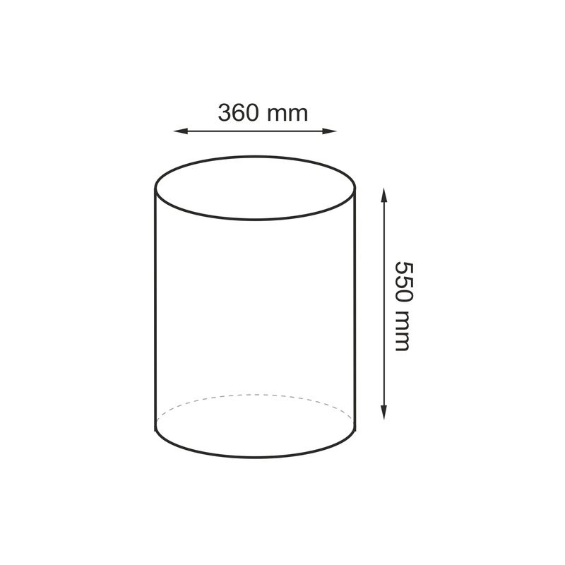 Корзина для белья Wasserkraft Mosel WB-460-S напольная, серая, черная, круглая, текстиль