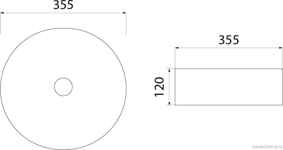 Накладная раковина IDDIS Ray RAYBM03i27 черная