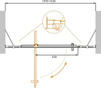 Душевая дверь в нишу Cezares Molveno BA 12 90+60 C Cr IV