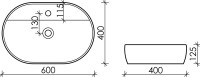 Накладная раковина Ceramicanova Element CN6035