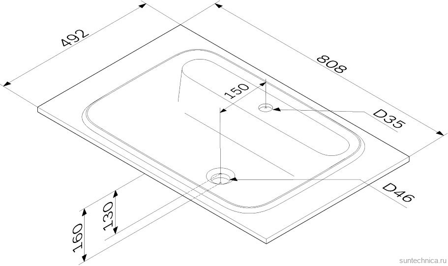 Мебель для ванной комнаты AM.PM Func 80 дуб крафт