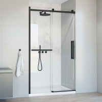 Душевая дверь в нишу Vincea Como Soft VDS-1CS150CLB 150 см профиль черный