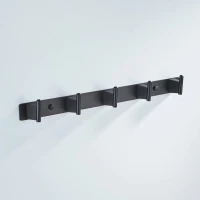 Крючки для ванной и кухни / планка с 5 крючками Shevanik SG5751H, черный