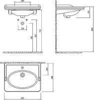 Мебельная раковина Comforty 50165