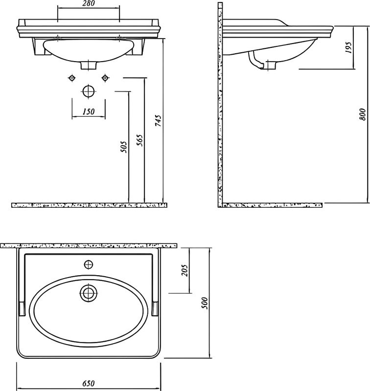 Мебельная раковина Comforty 50165