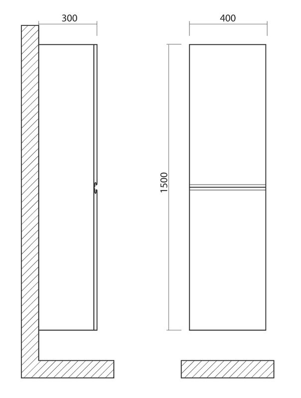 Шкаф-пенал для ванной Art&Max Bianchi оливковый матовый