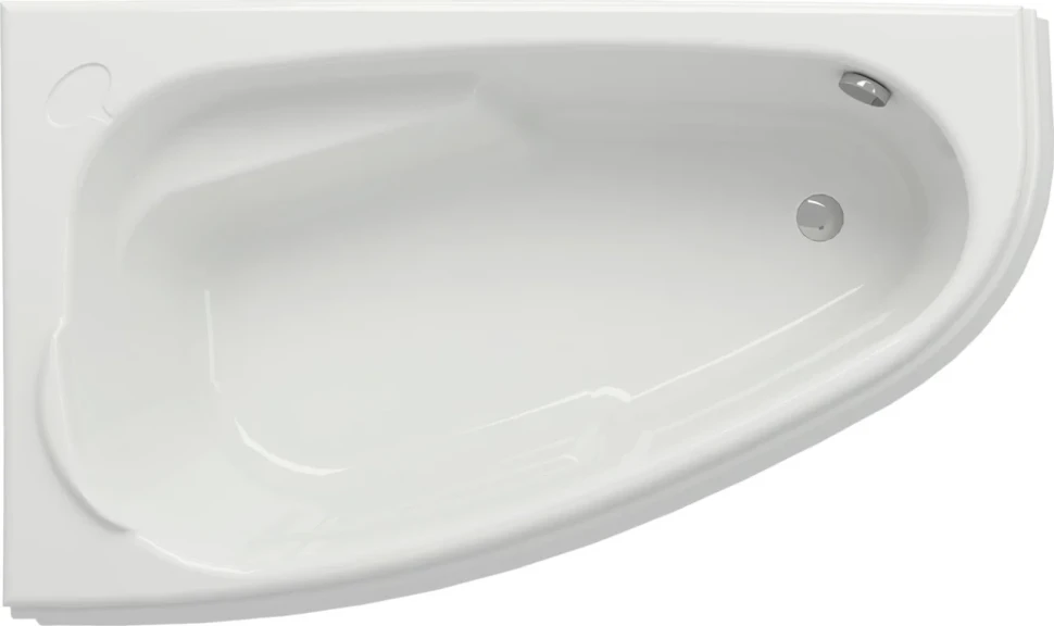 Акриловая ванна Cersanit Joanna L 150x95 см, угловая, левая, встраиваемая, белая, асимметричная, на ножках