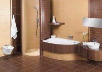 Акриловая ванна Cersanit Joanna L 150x95 см, угловая, левая, встраиваемая, белая, асимметричная, на ножках