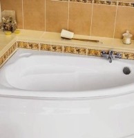 Акриловая ванна Cersanit Joanna L 150x95 см, угловая, левая, встраиваемая, белая, асимметричная, на ножках