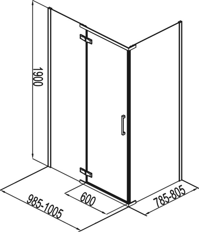 Душевой уголок Aquanet Logic AE32-S-U-CT 100x80