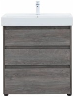 Мебель для ванной комнаты Aquanet Nova Lite 75 напольная, дуб рошелье, 3 ящика