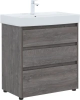 Мебель для ванной комнаты Aquanet Nova Lite 75 напольная, дуб рошелье, 3 ящика
