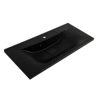 Мебель для ванной комнаты BelBagno Marino 100 подвесная, rovere nature, черная раовина