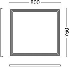 Зеркало KERAMA MARAZZI Pompei 80 с подсветкой, бежевое