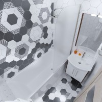 Акриловая ванна Triton Джена 170x70 см, пристенная, белая, на ножках