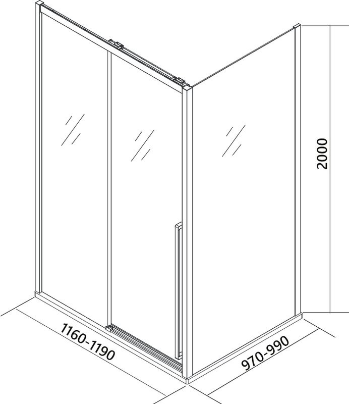 Душевой уголок Veconi Premium Trento PTC-SP-30GR 120x100, профиль брашированный графит, стекло прозрачное