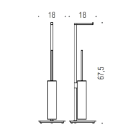 Стойка Colombo Design MiniQ B5018.GM-RNE графит матовый Стойка Colombo Design MiniQ B5018.GM-RNE графит матовый