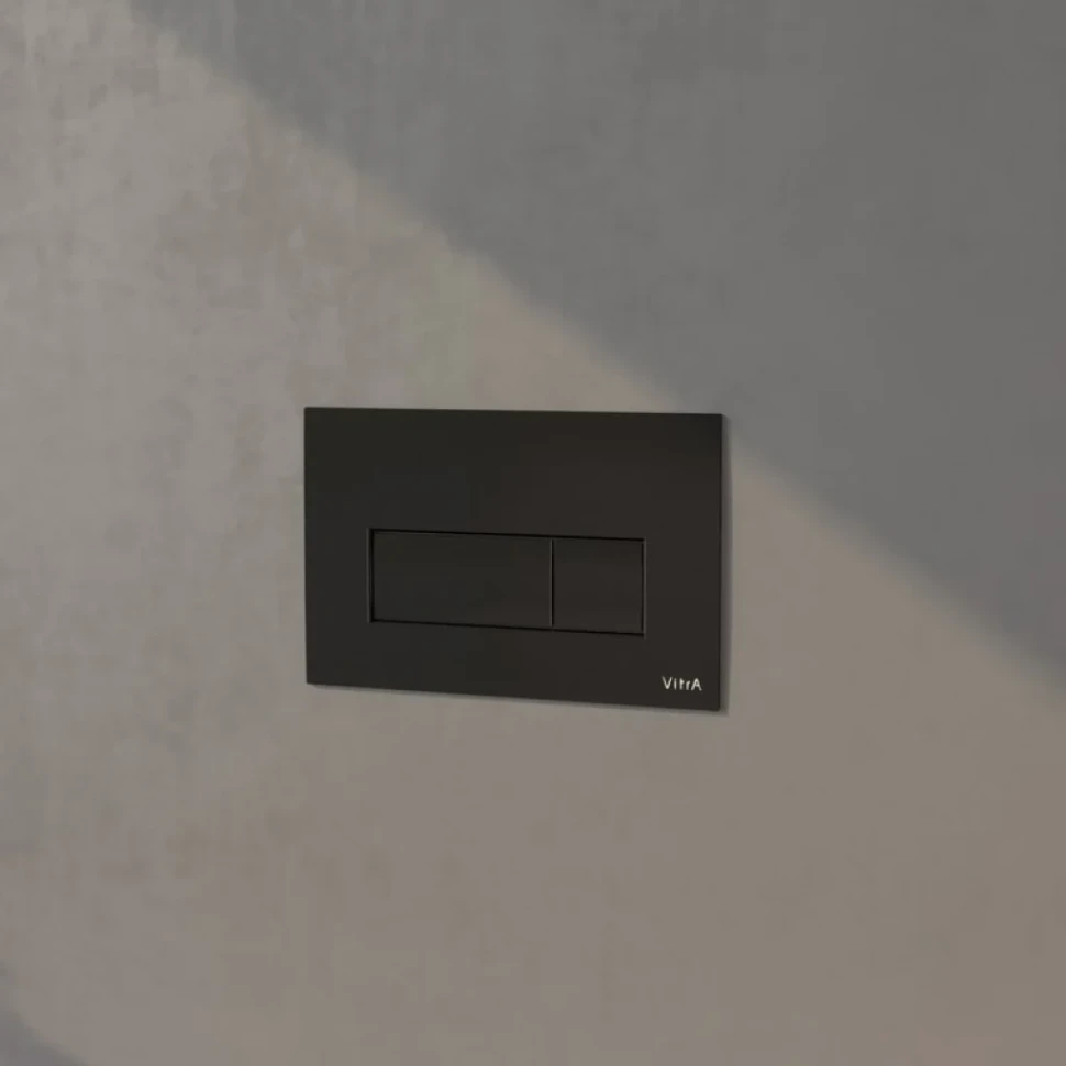 Комплект Унитаз подвесной VitrA Shift 7742B003-0075 белый глянцевый + Крышка DIWO Шифт 0405 быстросъемное, с микролифтом + Инсталляция V-Fix Core 732-5800-01PV + Кнопка Root Square 740-2311 черная матовая