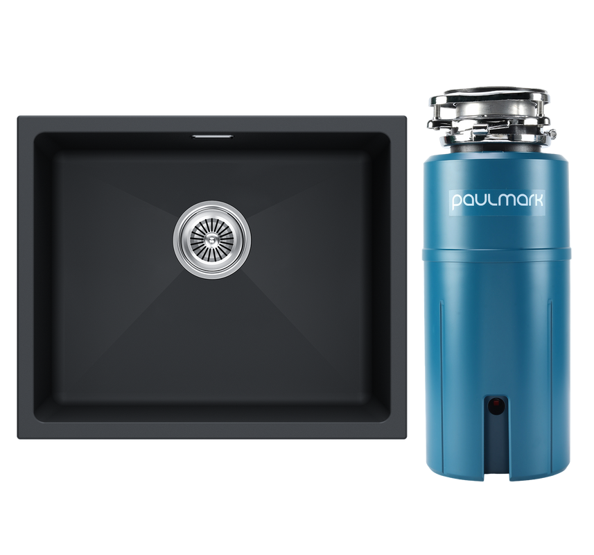 Комплект Мойка Paulmark Lumi LU55-AN антрацит + Измельчитель Intenso