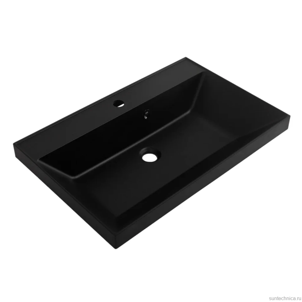 Мебель для ванной комнаты BelBagno Marino 70 подвесная, nero lucido, черная раовина