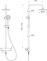 Душевая стойка beWash BV1MMSS6612 черный