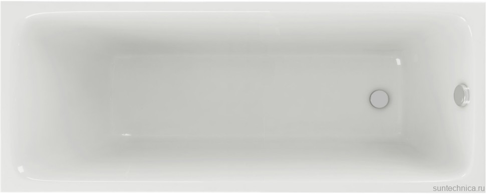 Акриловая ванна AQUATEK Мия 165x70 см, левая, пристенная, белая, на ножках