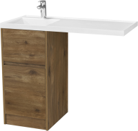 Тумба под раковину без столешницы AQUATON Лондри 40 дуб рустикальный, фасад дуб рустикальный