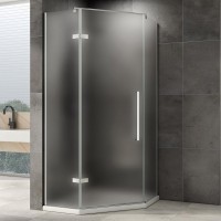 Душевой уголок Abber Ewiges Wasser AG05080M 80x80, профиль хром матовый, стекло матовое