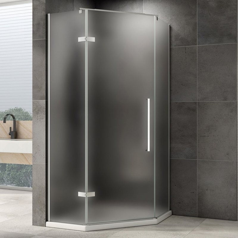 Душевой уголок Abber Ewiges Wasser AG05080M 80x80, профиль хром матовый, стекло матовое