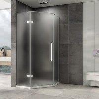 Душевой уголок Abber Ewiges Wasser AG05080M 80x80, профиль хром матовый, стекло матовое