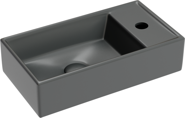 Раковина маленькая в туалет Ceramicanova Element CN6051LMDH темный антрацит матовый