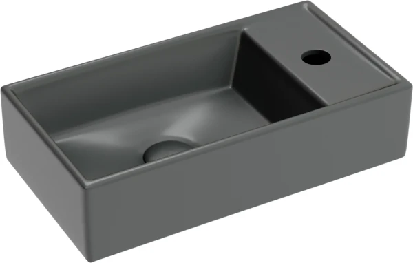 Раковина маленькая в туалет Ceramicanova Element CN6051LMDH темный антрацит матовый