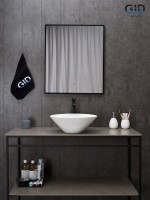 Накладная раковина GID Esfera N9102 42 глянцевая белая, круглая, фаянс