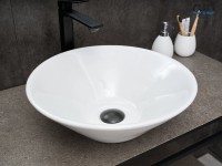 Накладная раковина GID Esfera N9102 42 глянцевая белая, круглая, фаянс