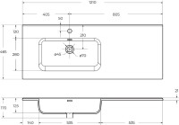 Мебельная раковина BelBagno BB1200ETL-L