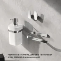 Крючок AM.PM Func A8F35600 хром, на шурупах, 2 шт Крючок AM.PM Func A8F35600 хром, на шурупах, 2 шт