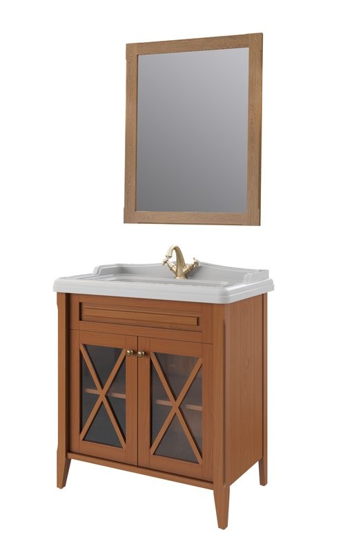 Мебель для ванной комнаты Caprigo Napoli 80 напольная, орех гварнери